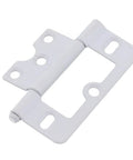 Flush Door Hinges For Cupboard Wardrobe Cabinet And Louvre Doors White Finish Durable Iron Construction Detachable Hinge