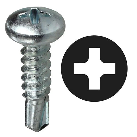 Pro Grade Self Drilling Screws With Pan Head And Phillips Drive One Inch Zinc Plated Steel Fasteners For Sheet Metal Panels Boss Level Grip In A Solid 100 Pack Ready To Roll Straight Into Your Everyday Toolkit