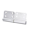 Rotating Concealed Cabinet Hinges 4 Inch Aluminum Door Fittings Silver Black, Flag Type Removable, Heavy Duty 2 Pack