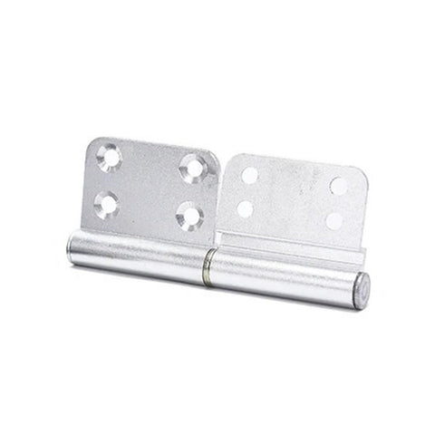 Rotating Concealed Cabinet Hinges 4 Inch Aluminum Door Fittings Silver Black, Flag Type Removable, Heavy Duty 2 Pack