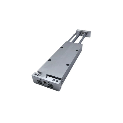 Premium 20mm Bore 150mm Stroke Pneumatic Cylinder For Industrial Automation shown from the side with aluminum body and steel piston.