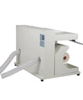 Heavy Duty 550W Dual Head Bench Grinder Delivering Rock Solid 2800 RPM Copper Motor Power With Built In Led Lighting For Gritty Shop Mods That Truly Crush It Daily showing side view with dust collection hoses.
