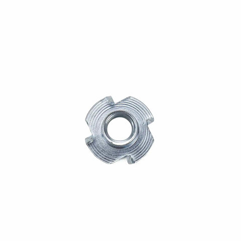 M10 T Nuts 80Pcs Set Four Pronged Tee Nuts Threaded Inserts For Wood Cabinets Climbing Holds Zinc Plated Steel Rust Resistant