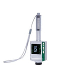 Portable Digital Hardness Tester Featuring A Snappy Display And No Sweat One Hand Operation Compact Lightweight Tool For Fast Material Testing And Straight Up Reliable Measurement Results shown from the side with a clear display.