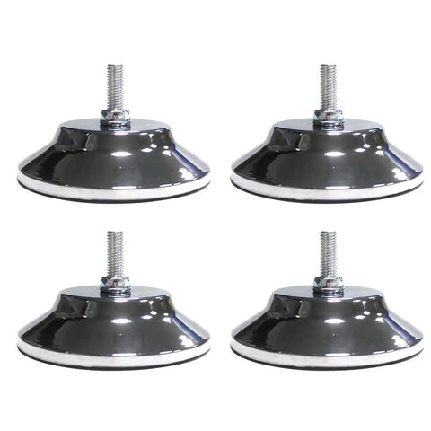 Heavy Duty 5 Inch Metal Leveling Feet For Pool And Foosball Tables adjustable feet in set of four, designed for stable game table setup.