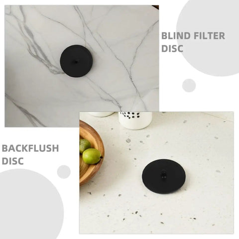 Espresso Machine Cleaning Disc 50mm Silicone Blind Filter Backflush Pad for Semi Automatic Coffee Makers on kitchen counter