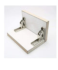 Two Pack 90 Degree Folding Door And Shelf Hinge Hidden Bracket Table Holder Furniture Parts, Rust Proof Nickel Plated Steel