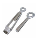 Bombproof Drop Forged T316 Marine Stainless Steel Turnbuckle Eye End Rigging Hardware for 17000 lbs boat cable tightening.