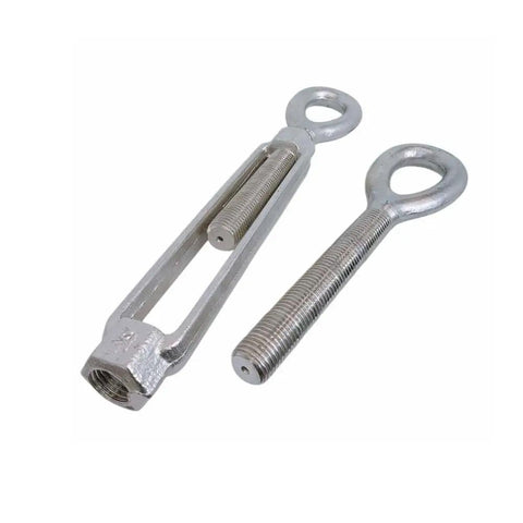 Bombproof Drop Forged T316 Marine Stainless Steel Turnbuckle Eye End Rigging Hardware for 17000 lbs boat cable tightening.