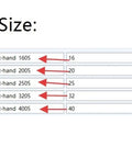 Size chart for Cool Left Handed 3D Printer Ballscrew With Single Nut From 150 To 1150mm Length showcasing model sizes.