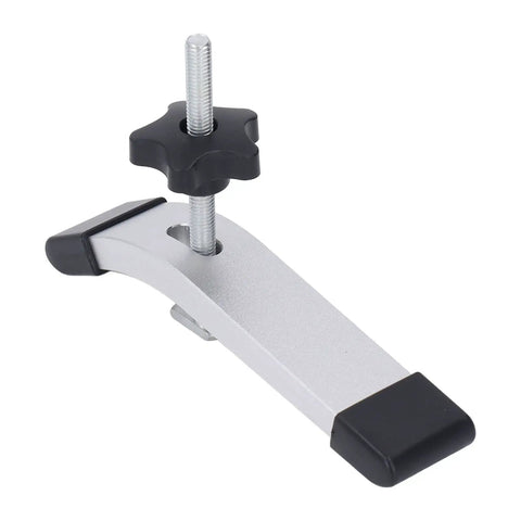 Heavy Duty T Track Hold Down Clamps Set 6 Point 2 Inch Pro Grade Aluminum Alloy for woodworking and CNC projects, side view