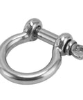 Top Shelf 4Pack 304 Stainless Steel Bow Shackles With Screw Pin D Anchor, Heavy Duty rust proof rigging hardware, close-up view.