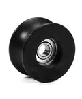 Nylon Pulley Wheel 8x40x20mm U Shape Groove Guide Bearing Rail Ball Wheel Black Durable Nylon Wheel for Machinery and DIY Projects, Reducing Vibration and Improving Smooth Motion in a Heavy Duty Pulley System, black U-groove bearing wheel