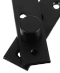 360 Degree Stainless Steel Pivot Hinge For Invisible Doors, heavy duty rotatable door hardware with concealed design, black finish, close-up
