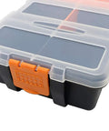 All Purpose Tool Parts Box With Removable Tray And 10 Plus Compartments Plastic Storage Case for nails screws nuts bolts