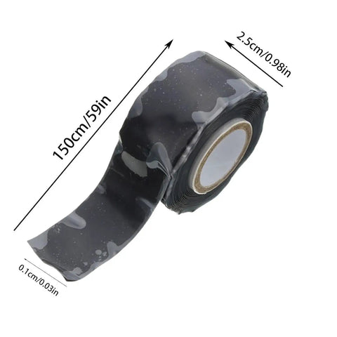 1 Inch By 5 Foot Black Self Fusing Silicone Repair Tape Waterproof Insulating Seal For Cars Pipes And Hoses Emergency Leak Repair Kit Durable Flexible Tape For Quick Home And Auto Fixes