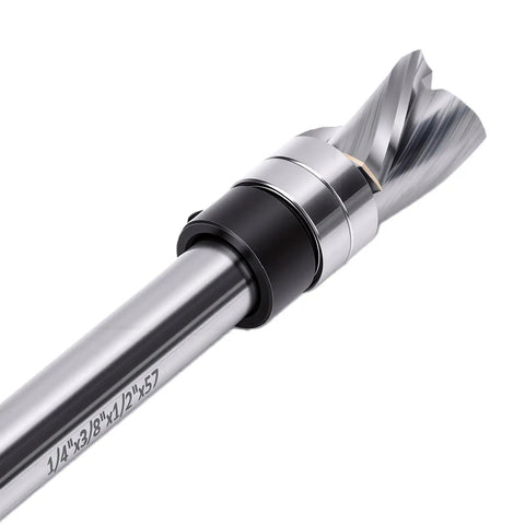 Heavy Duty Carbide Flush Trim Router Bit With Top Bearing Guide For Sleek Wood Trimming And Slotting Jobs, 3/8 Inch diameter blade.