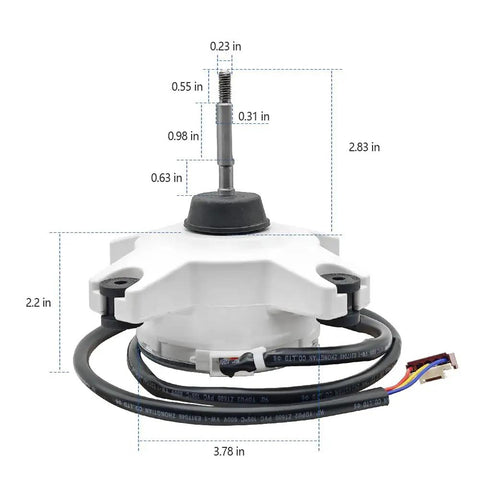 Air Conditioner Control Motor For HVAC Systems Beefy Brushless DC Fan Motor 310V 34W 1000 RPM dimensions with PWM RS485