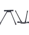 Retractable Camping Table Legs Adjustable Height 16 to 24 Inches Folding Metal Legs with Locking Design, black finish shown
