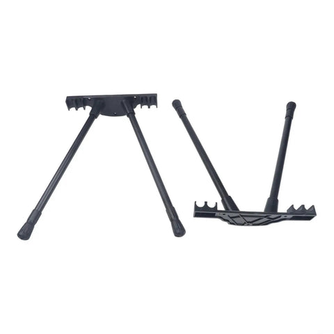 Retractable Camping Table Legs Adjustable Height 16 to 24 Inches Folding Metal Legs with Locking Design, black finish shown