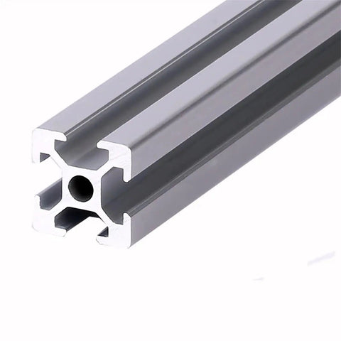 Sturdy 2pcs Aluminum Profile Extrusion Featuring Sleek T Slot Design That Is Totally Anodized And Perfect For Your Next DIY Build Or Industrial Project With Amazing Strength Yet Super Lightweight To Handle Any Tough Job Around The House Or Shop Without - close-up view of 300mm long aluminum T-slot profile.