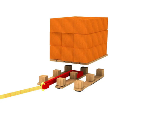 Heavy Duty Pallet Puller Bar With Three Point Seven Meter Strap Designed For Forklifts Featuring A Rugged Steel Hook And Thick Polyester Webbing So You Can Move Pallets Without Breaking A Sweat