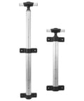 Telescopic Luggage Handle Replacement Set Made Of Aluminum Alloy, Durable Pull Handle For Suitcases, Easy Operation, Lightweight Travel Accessory For Outdoor Trips And Short Getaways. Silver aluminum retractable suitcase handle replacement set, front view.