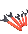 Hardened Steel Er Collet Wrench Set Includes Spanner And Nut Driver For Er11 A C25 Er25UM Er32UM Er40UM Collets with red handles.
