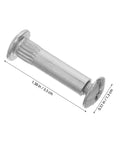 M6 Binding Screws 100 Pack Cold Rolled Steel Cabinet Connectors Heavy Duty Furniture Hardware showing silver binding screw dimensions.