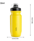 Yellow 18 Oz Spill Proof Water Bottle For Camping And Outdoors, Easy Squeeze Hydration Bottle Built For Hiking, Climbing, Gym