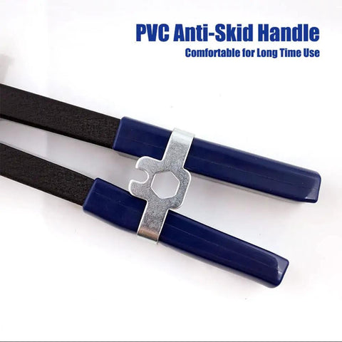 Close-up of PVC anti-slip handle from 86 Piece Rivet Nut Tool Kit Hand Riveter Set With M3 M4 M5 M6 M8 Threaded Rivet Nuts