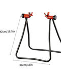 Foldable Bike Repair Stand Aluminum Adjustable Height Portable Floor Bike Holder For Indoor And Outdoor Use Pro Grade Clamp