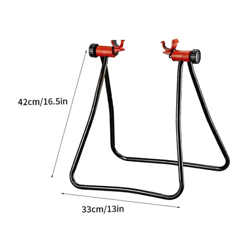 Foldable Bike Repair Stand Aluminum Adjustable Height Portable Floor Bike Holder For Indoor And Outdoor Use Pro Grade Clamp