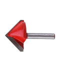 1/4 Inch Shank V Groove Router Bit With Double Carbide Edges For Clean 90 Degree Chamfers And Engraving On Wood acrylic MDF PVC