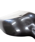 Black Poly Snow Scoop Shovel For Quick Winter Cleanup, angled view showing durable plastic head, lightweight for easy use.