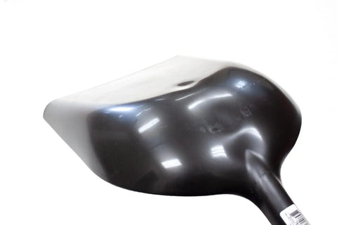 Black Poly Snow Scoop Shovel For Quick Winter Cleanup, angled view showing durable plastic head, lightweight for easy use.