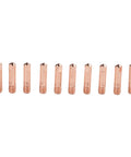 Copper tips from 24Pc MIG Welding Consumables Kit With 0.030 And 0.035 Tips, Gasless Nozzles And Diffusers, Spatter-Reducing