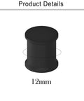 12 Millimeter Black Silicone Ear Gauges Set Of Four Pairs Double Flared Saddle Tunnels Plugs For Ears Stretching Kit