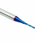 Beefy Down Cut Router Bit 1/16 Inch Cutting Diameter 1/4 Inch Shank Solid Carbide End Mill With Nano Blue Coating for wood cutting