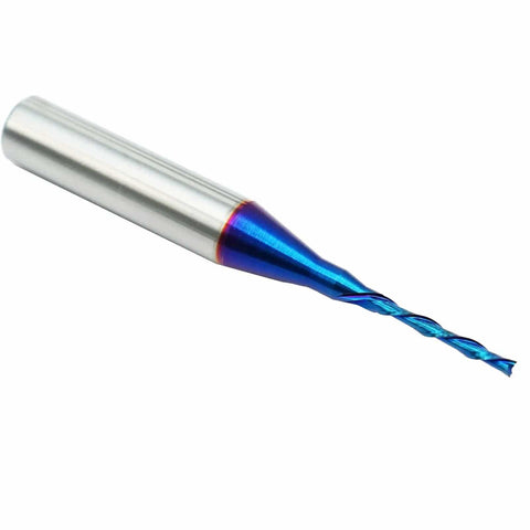 Beefy Down Cut Router Bit 1/16 Inch Cutting Diameter 1/4 Inch Shank Solid Carbide End Mill With Nano Blue Coating for wood cutting