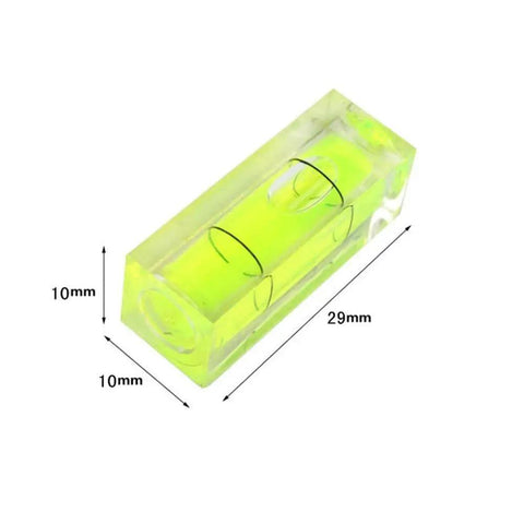 Eleven Piece Mini Picture Hanging Level Featuring Precision Spirit Bubble And Quick Measure Grids For Straight Up No Sweat Wall Art Framing Or Shelf Mounting Setup In Compact Green Pmma Design