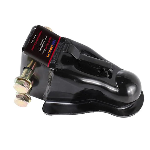 2 Inch Adjustable Channel Mount Trailer Coupler With Beefed Up 8000 Lbs Capacity Heavy Duty Wedge Latch Ball Coupler Black E Coat Finish