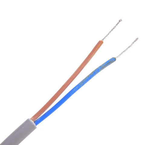 Close-up of two stripped wire components from the Through Beam Photoelectric Switch Kit With Five Pairs PNP Normally Open Sensor 6-36V DC.