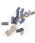 25 Pcs GameGear Capacitor Set For GG Motherboard Replacement, Standard Size Metal Capacitors For Stable Console Repair And Reliable Performance In Industrial Equipment Supplies, assorted electrolytic capacitors on white