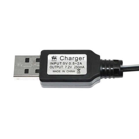 Compact USB Charger For 7.2V NiCd RC Batteries With Smart Protection 5V Input Up To 2A 7.2V Output 250mA black charger