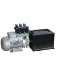 Top Rated 2Kw Bidirectional Hydraulic Power Unit With Vast 24V To 380V Voltage Range Designed For Heavy Duty Electric Lifting Platforms And Cylinders in Industrial Machinery Applications, featuring a silver motor and black housing.