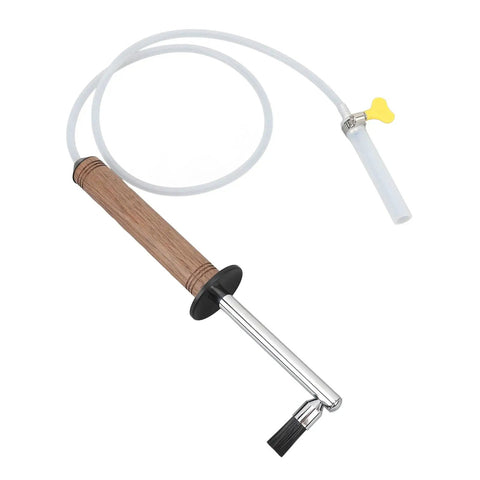 Pro Grade Heavy Duty High Temp Steam Wand Cleaner Brush For Coffee Machines with wooden handle and flexible hose