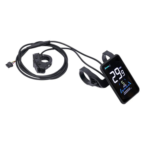 Electric Bike Conversion Kit 27.5 Inch Front Wheel Hub Motor 36V 500W with LCD display showing speed and settings.