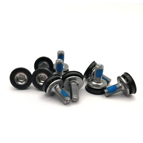 Hex Crank Arm Bolts With 8mm Allen Key, capless bottom bracket hardware, M8 thread, 18mm long, durable steel, bike axle screws, 2 pack