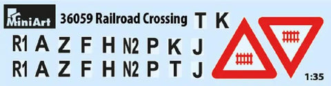 Decals for 1 35 Scale Railroad Crossing Diorama Plastic Model Kit in Grey Highly Detailed Builder Friendly Build Set for Builders.